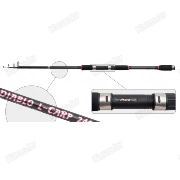 Удилище карповое AKARA Diablo-L Carp 360. углеволокно. 3.6 м. тест: 60 гр. 450 г